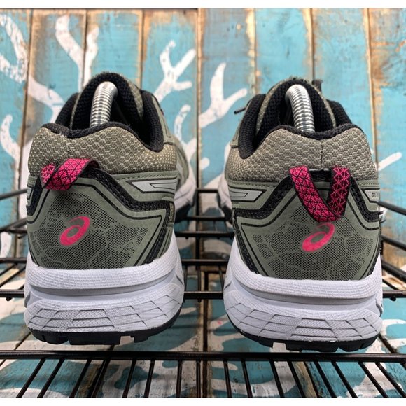 ASICS GEL VENTURE 7 WOMENS SZ 7.5 OLIVE GREEN/PINK RUNNING SHOE 1012A476 - Picture 6 of 10